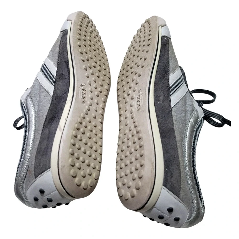 Tod's Multicolor Fabric/Leather, and Suede Low Top Women Sneakers Size 39.5